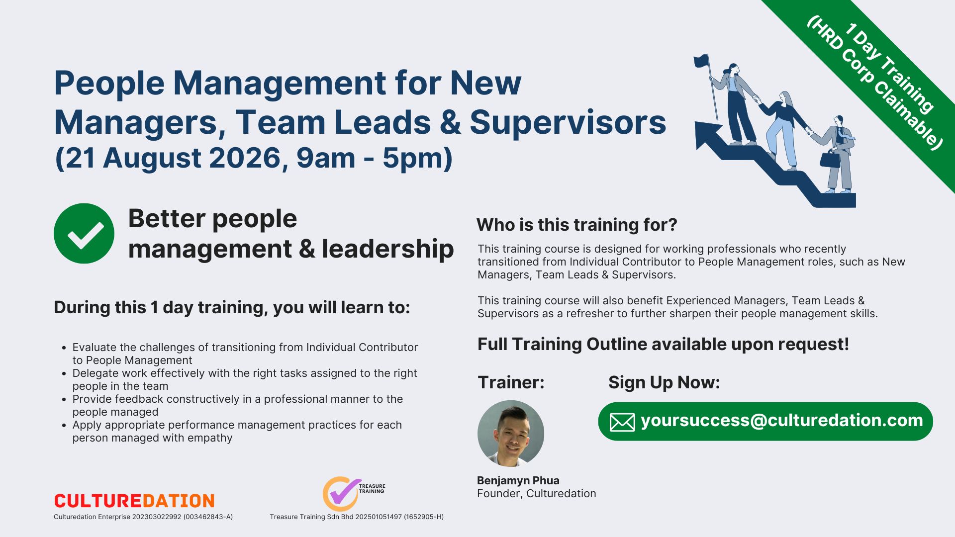 Culturedation_Culture Trainings_People Management for New Managers, Team Leads & Supervisors_21 August 2026_HRD Corp Claimable Culturedation_Culture Trainings_People Management for New Managers, Team Leads & Supervisors_21 August 2026_HRD Corp Claimable